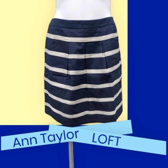 LOFT Dresses & Skirts - Ann Taylor Loft Striped A-Line Mini Skirt Size 6